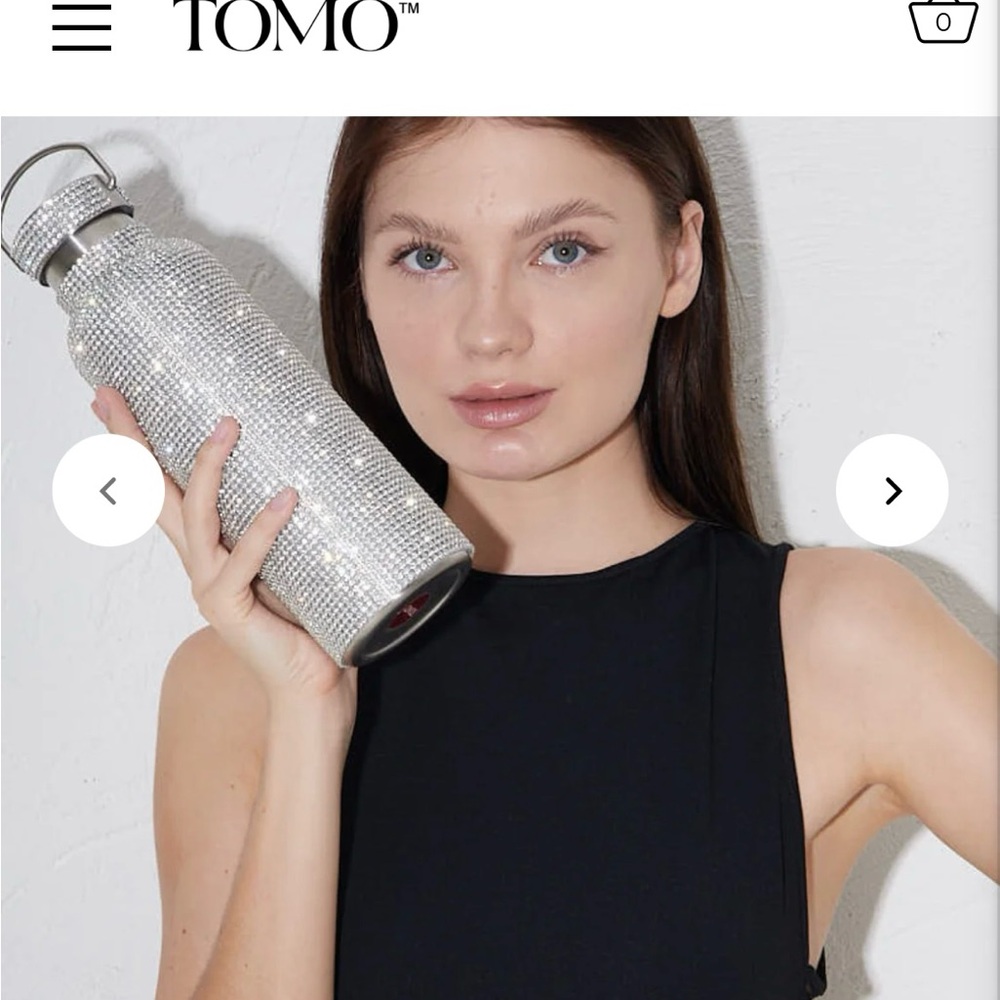TOMO Crystal Water Bottle | Silver Sky